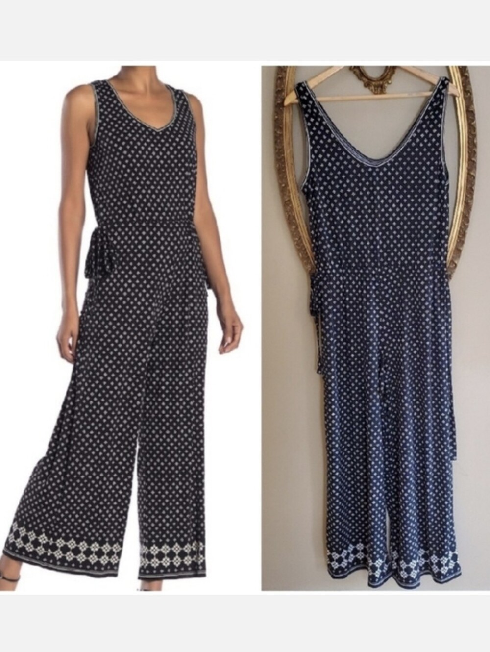 Max Studio Sleeveless Jersey Jumpsuit Sz M